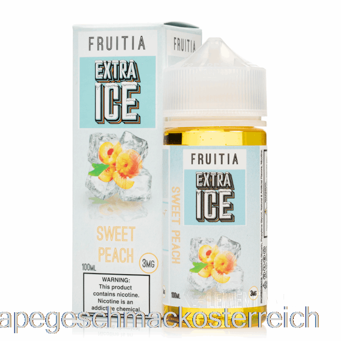 Süßer Pfirsich – Extra Eis – Fruitia – 100 Ml 0 Mg Vape-Geschmack